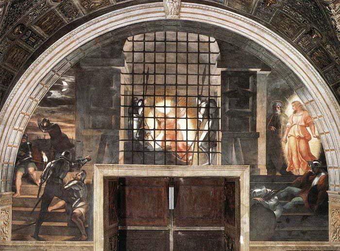 RAFFAELLO Sanzio The Liberation of St Peter oil painting image